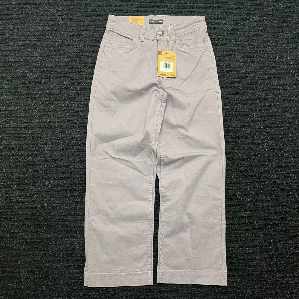 Toad&Co Earthworks Wide Leg Pant Aster Purple Organic Cotton Tencel Size 0 NEW